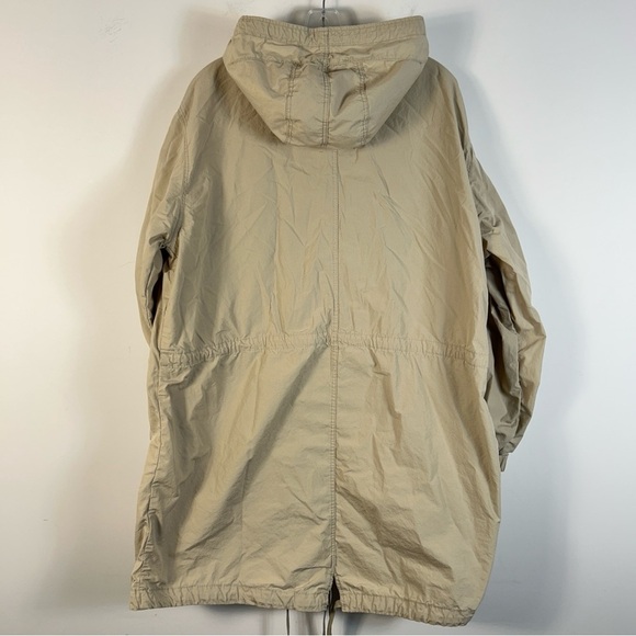 ❤️ H&M Men's Light Tan Hooded Raincoat L - Picture 3 of 10